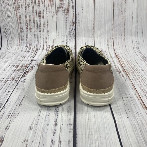 Hey Dude Lena Leopard Angora Slip On Sneakers Shoes, Women's Size 9 - Picture 4 of 9